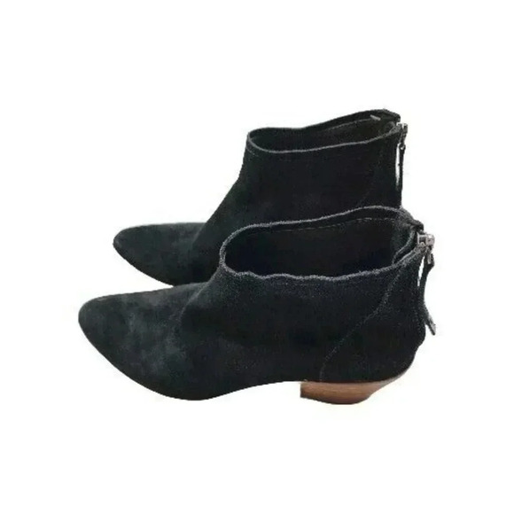 Dolce Vita Elisa Black Suede Soft Leather Pointed Toe Bootie Boots Size 8 Women - Picture 1 of 13